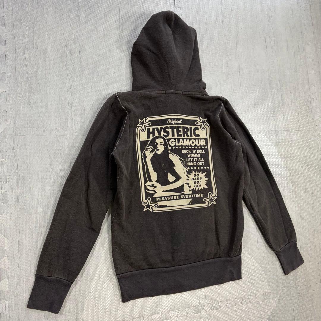 希少 HYSTERIC GLAMOUR ヒスガール 裏起毛 フルジップパーカー