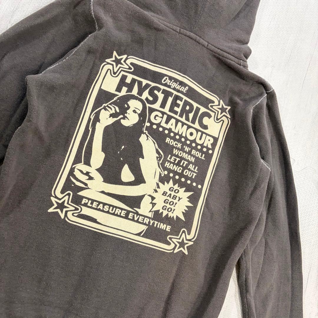 希少 HYSTERIC GLAMOUR ヒスガール 裏起毛 フルジップパーカー