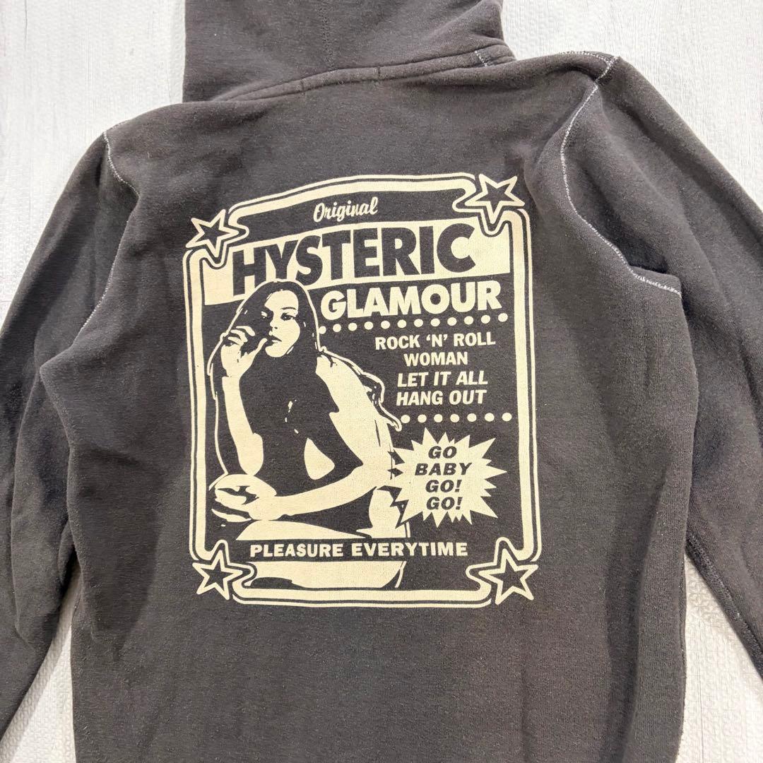 希少 HYSTERIC GLAMOUR ヒスガール 裏起毛 フルジップパーカー