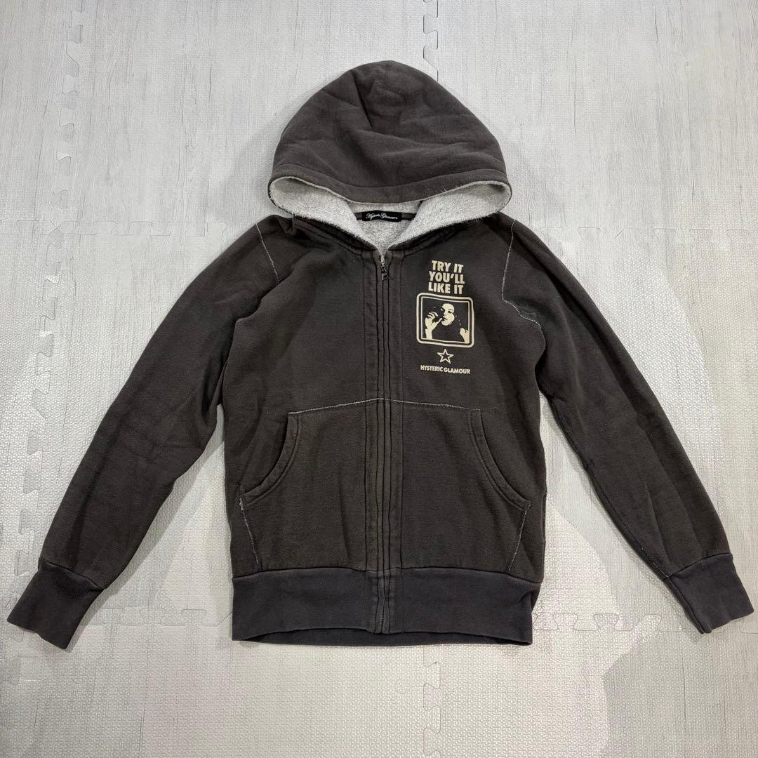 希少 HYSTERIC GLAMOUR ヒスガール 裏起毛 フルジップパーカー