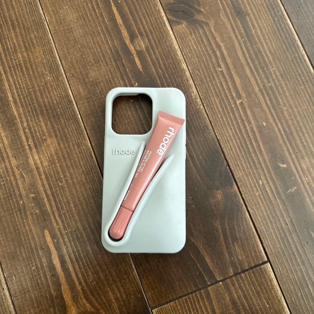 rhode グレー iPhone14proケース リップ　toast