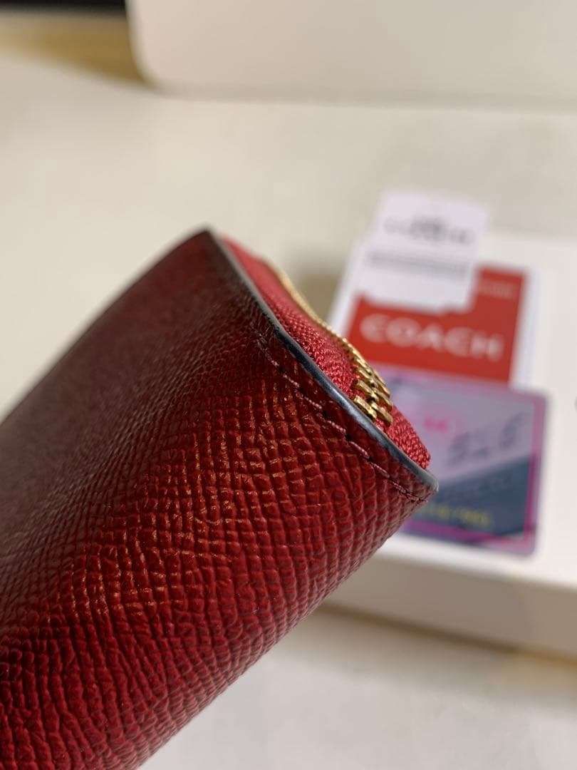 【新品未使用】COACH アコーディオン ジップ ウォレット　ボルドー