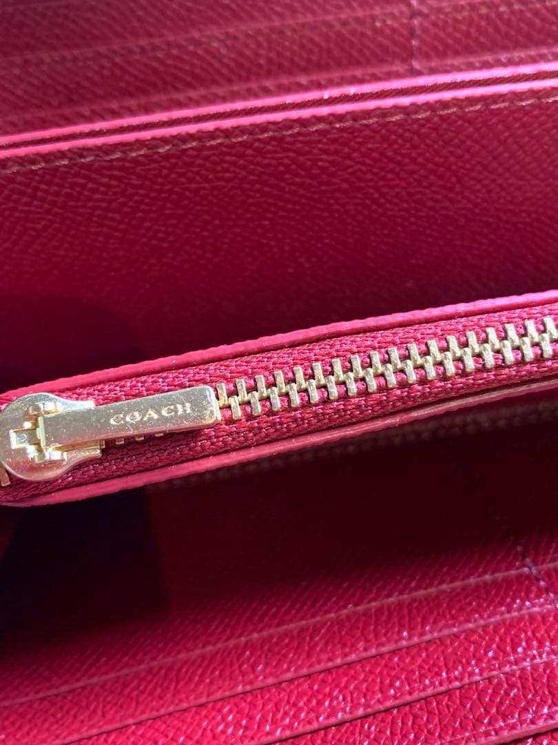 【新品未使用】COACH アコーディオン ジップ ウォレット　ボルドー