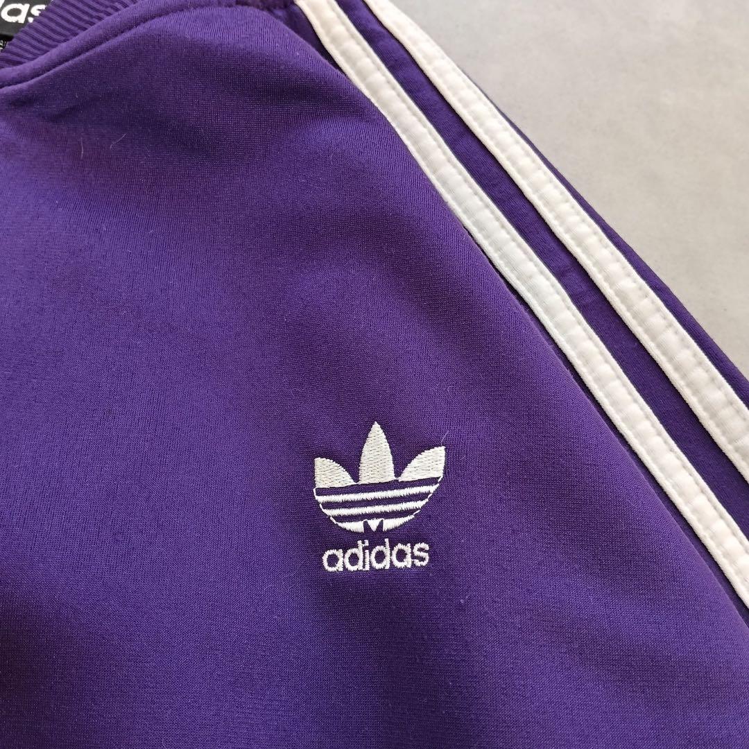 ヴィンテージアディダス古着adidasトラックジャケットジャージパープルM219