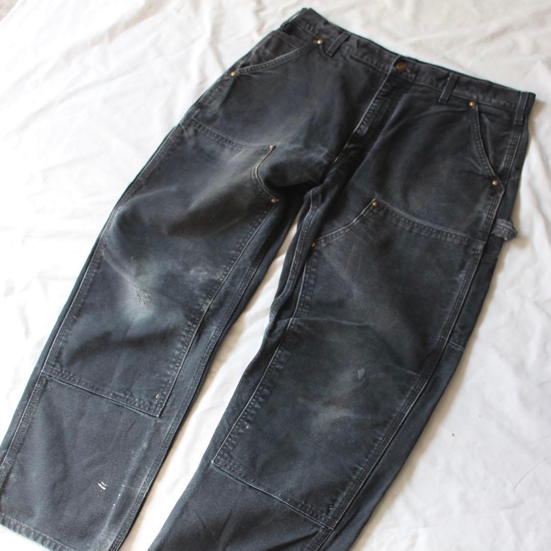 神サイズ•鬼雰囲気 Carhartt ダブルニー ペインターパンツ BLK us