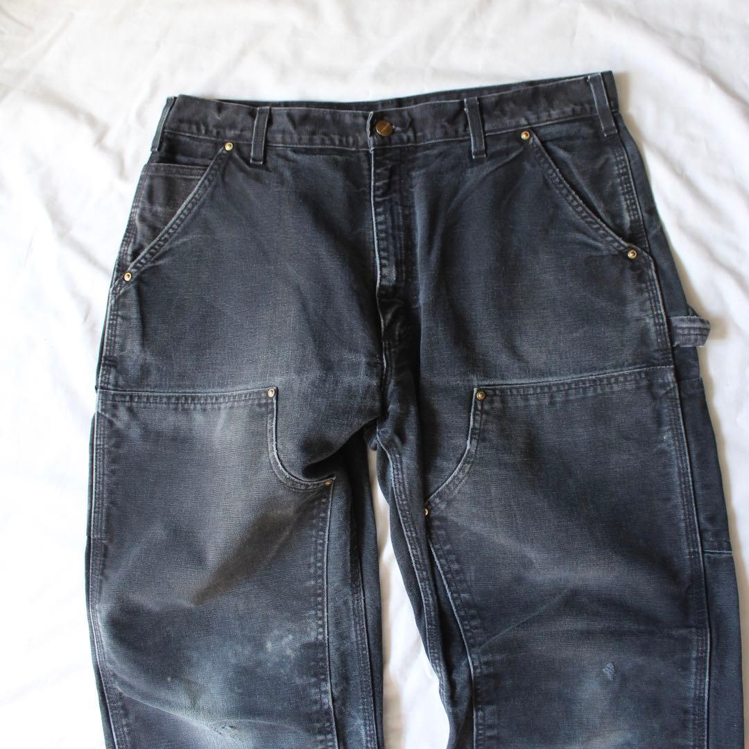 神サイズ•鬼雰囲気 Carhartt ダブルニー ペインターパンツ BLK us