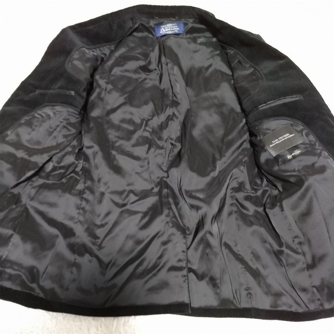 ナノユニバース　ダメリーノ　コーデュロイ　セットアップ　ブラック　L