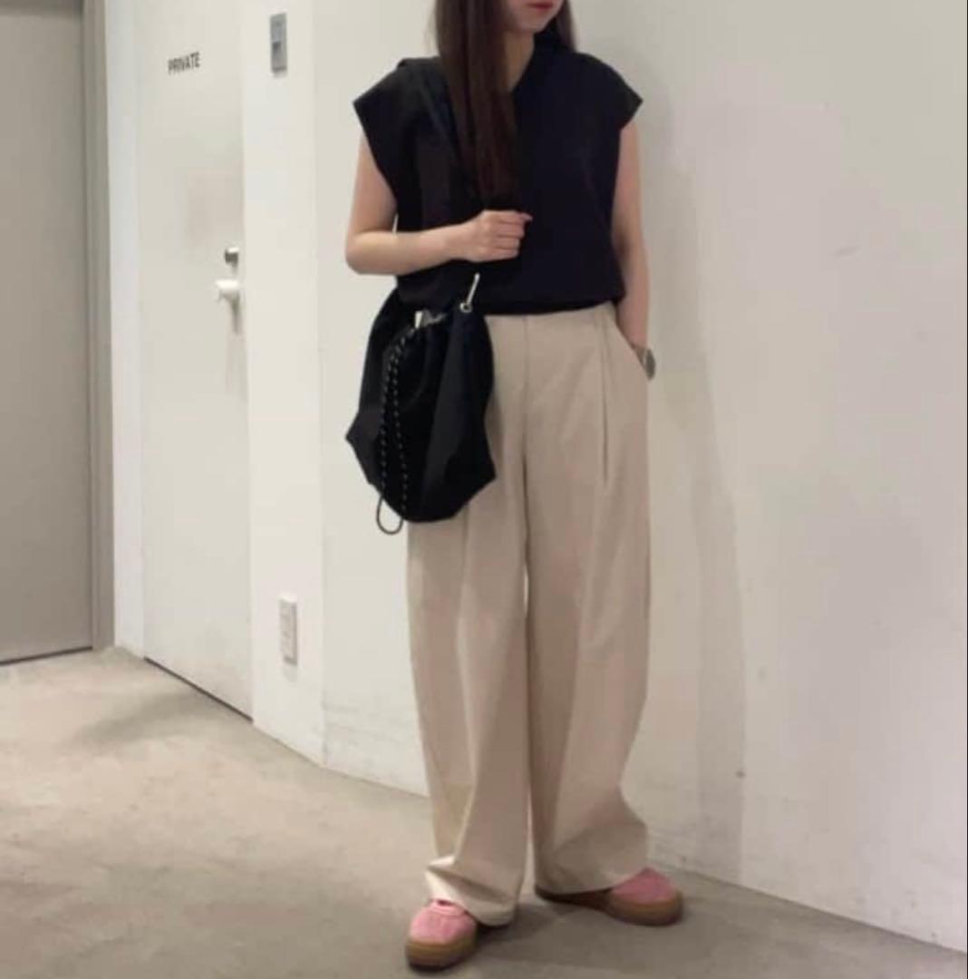 25SS今季新品　接触冷感 BEAUTY&YOUTH タック カーブパンツ