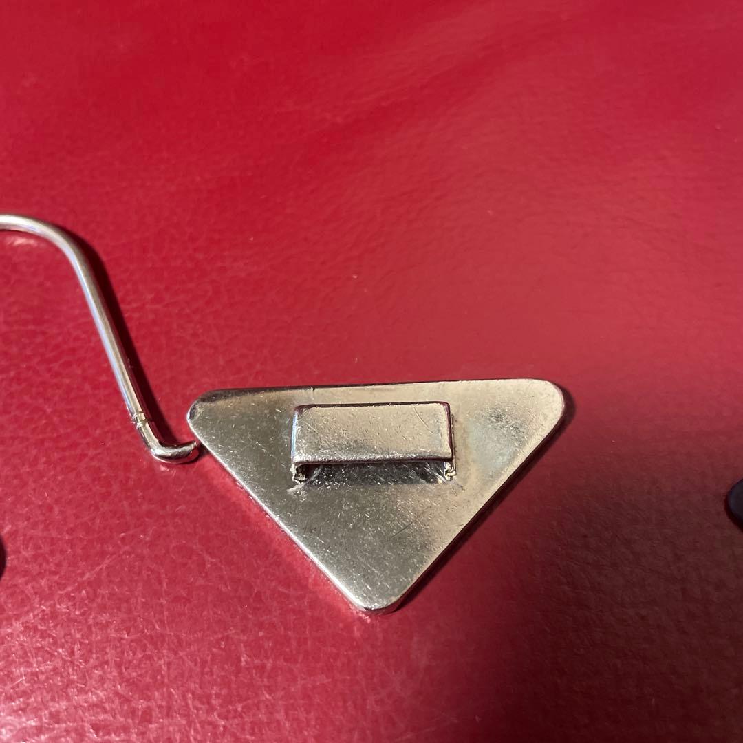 PRADA プラダ 三角ロゴ キーリング 黒 付属品完備