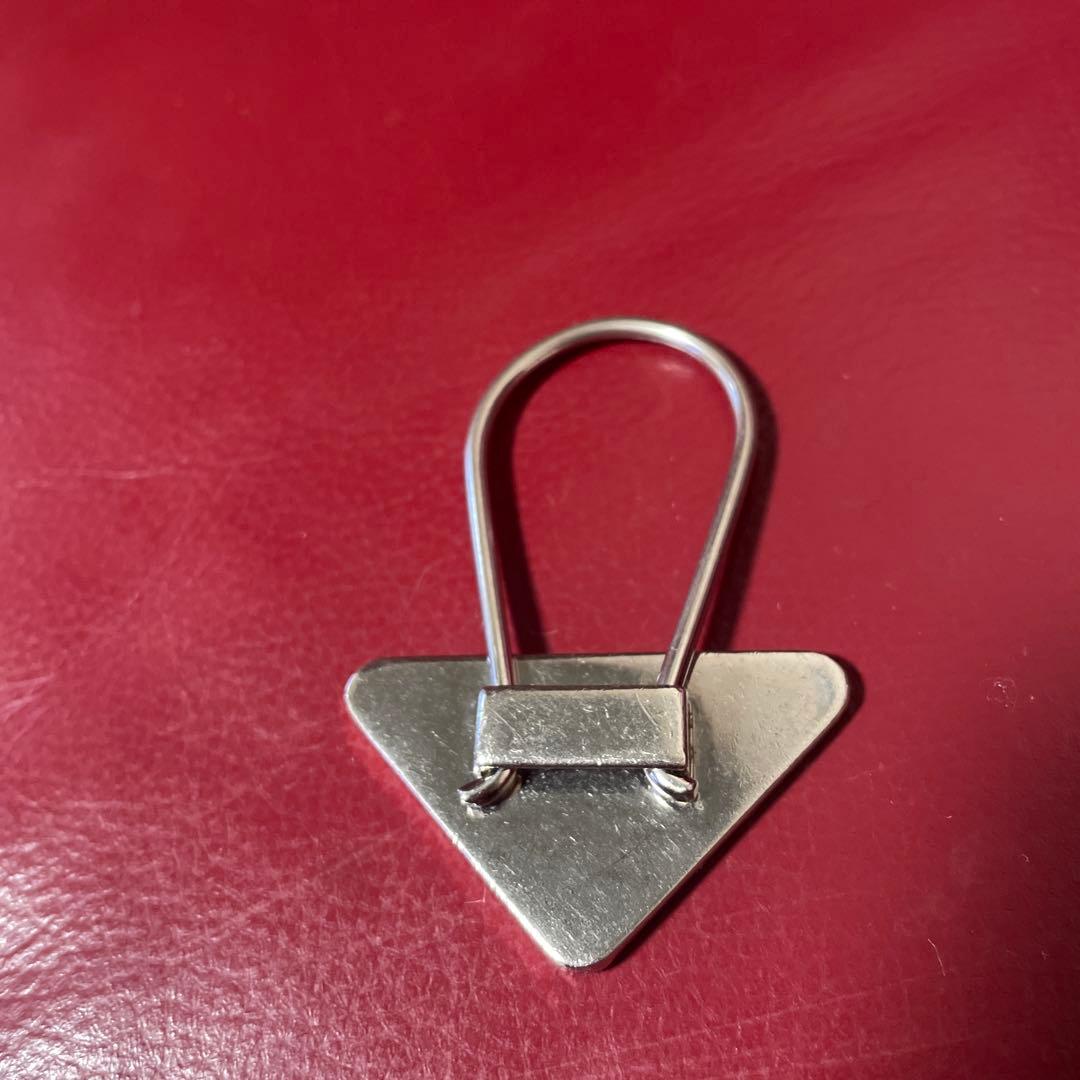 PRADA プラダ 三角ロゴ キーリング 黒 付属品完備