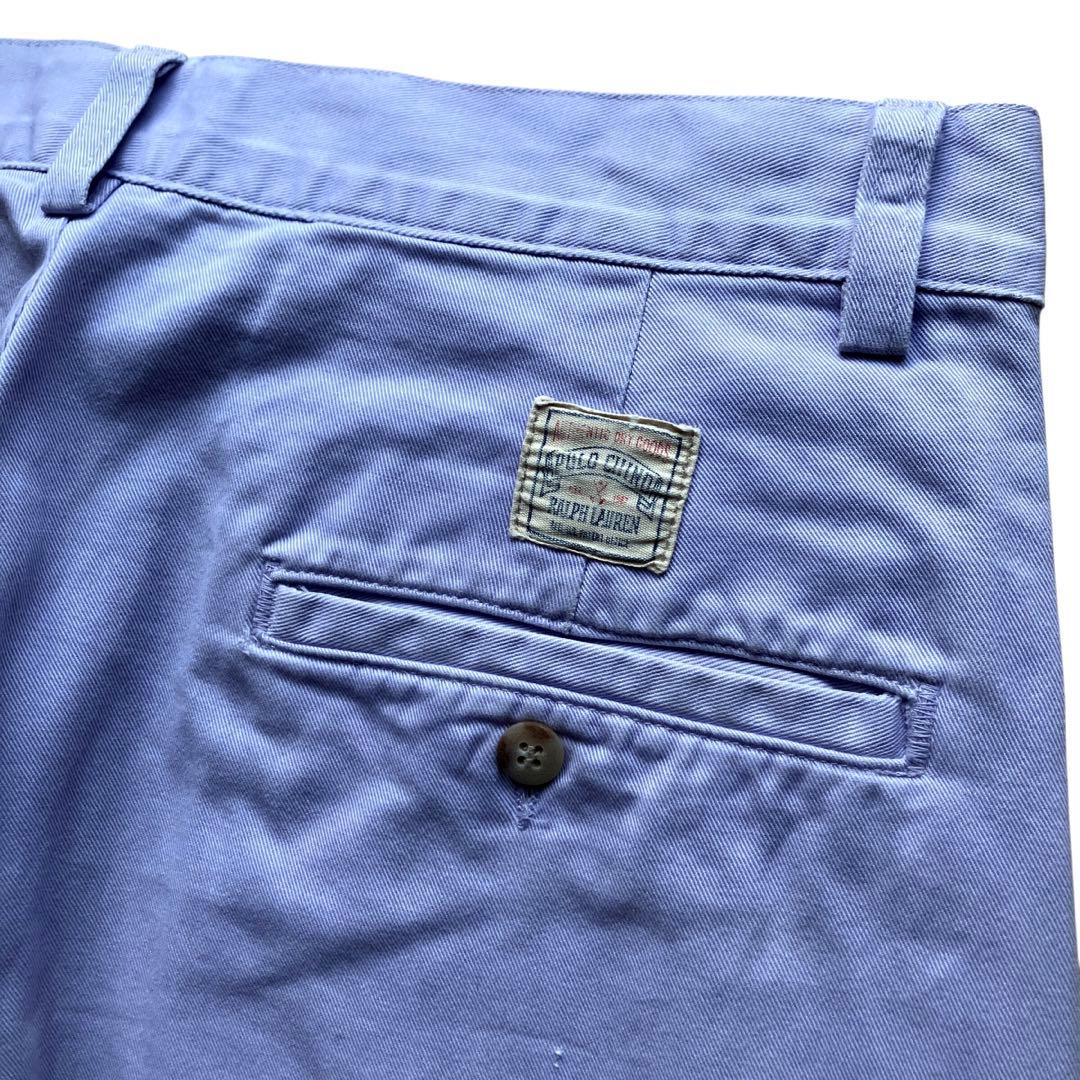USA製90s極太 ポロバイラルフローレン チノパン ポロチノ薄紫 W32L30