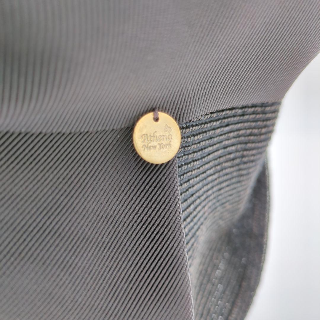 【美品】アシーナニューヨーク　リボン麦わら帽子　調節可　バイカラー