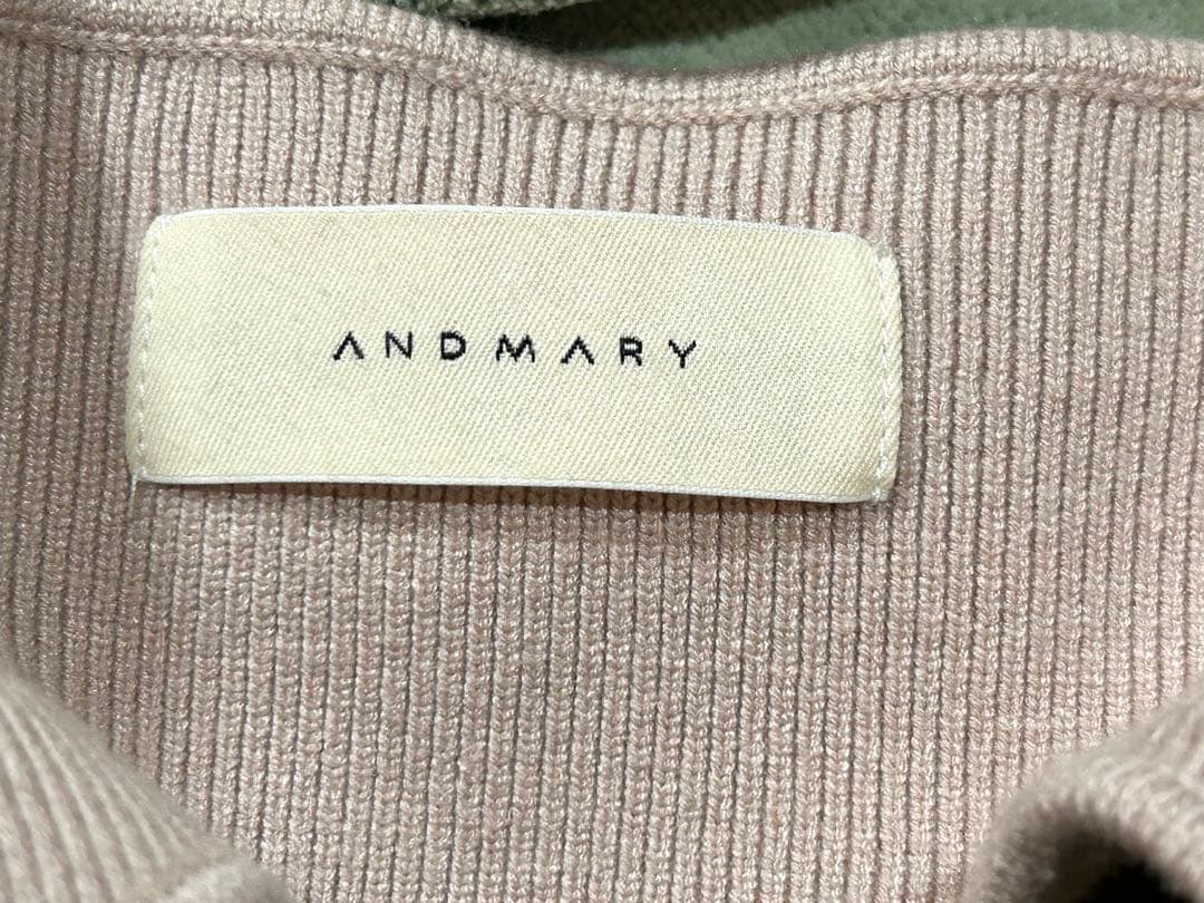 トップス andmary Bebe ribbon set tops beige