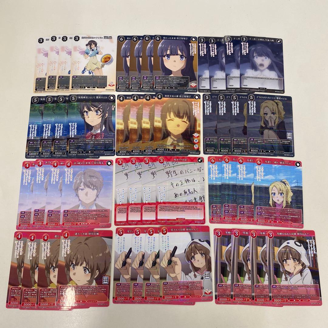 ビルディバイド 青春ブタ野郎　sr（一部、SR+）以下4コン　テリトリー各1枚