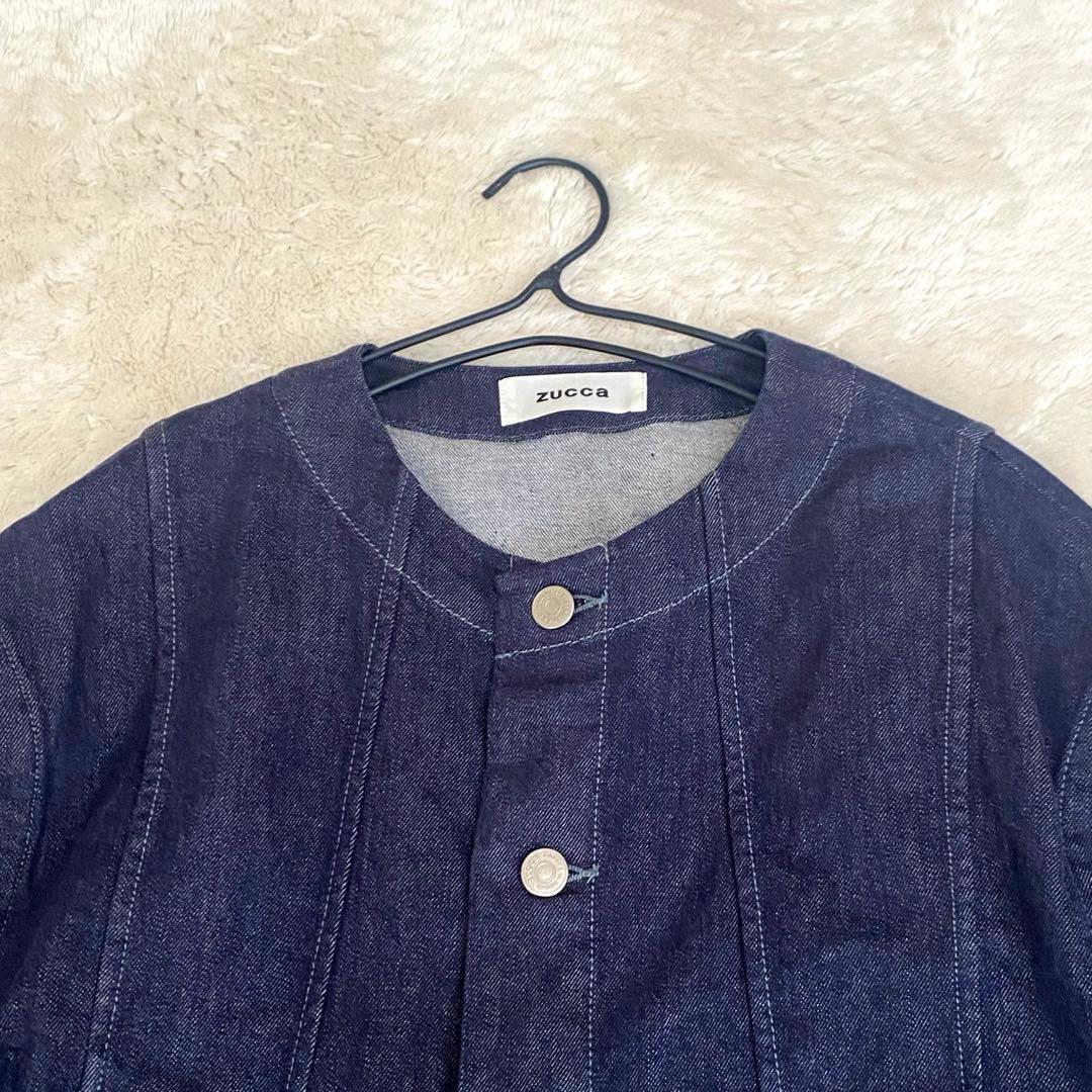 ZUCCa デニムドッキング ジャケット ネイビー M