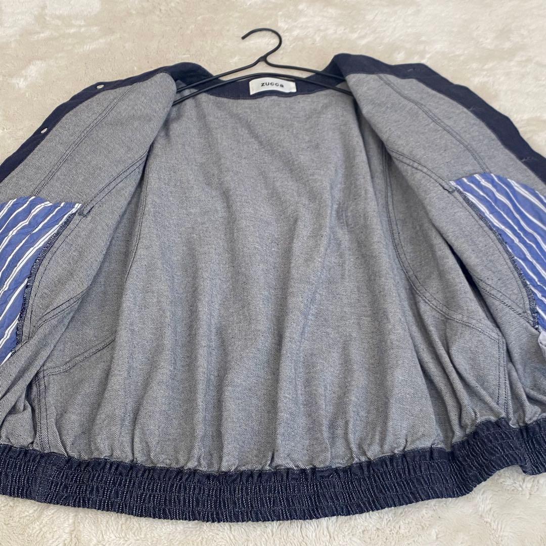 ZUCCa デニムドッキング ジャケット ネイビー M