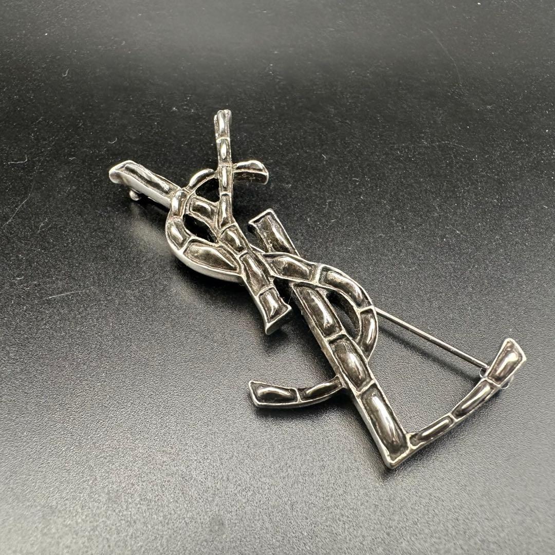 極美品✨　YSL　サンローランパリ　ブローチ　ロゴ　1629