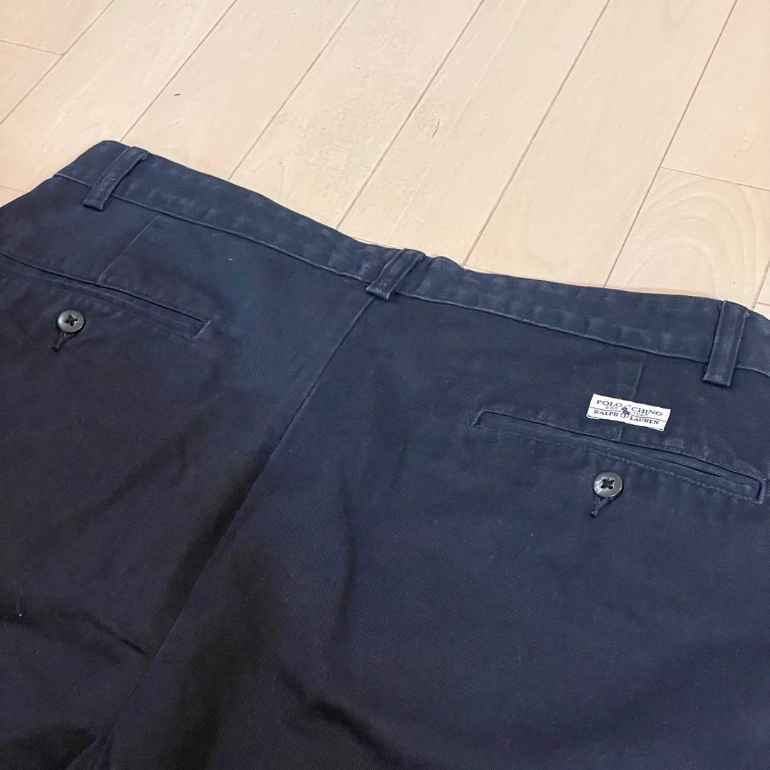 90s ラルフローレン ツータック ポロチノ W33 L30 タックパンツ