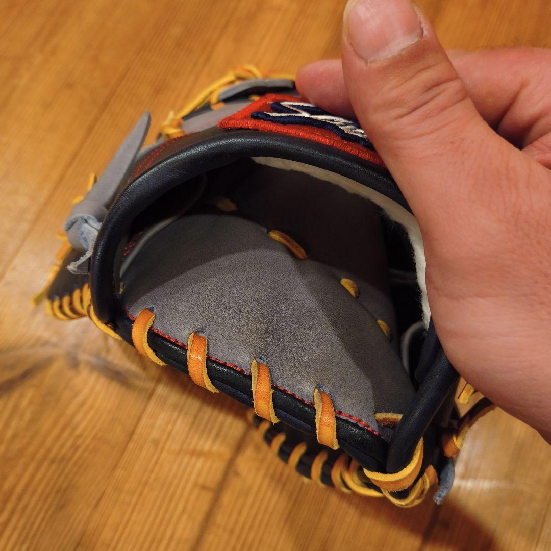 久保田Slugger 軟式ファーストミット ネイビー/グレー