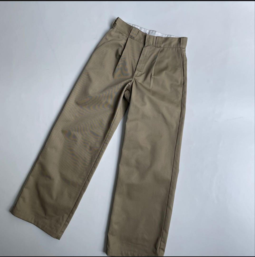 ok.soon×dickies ワイドチノパンツ newベージュ