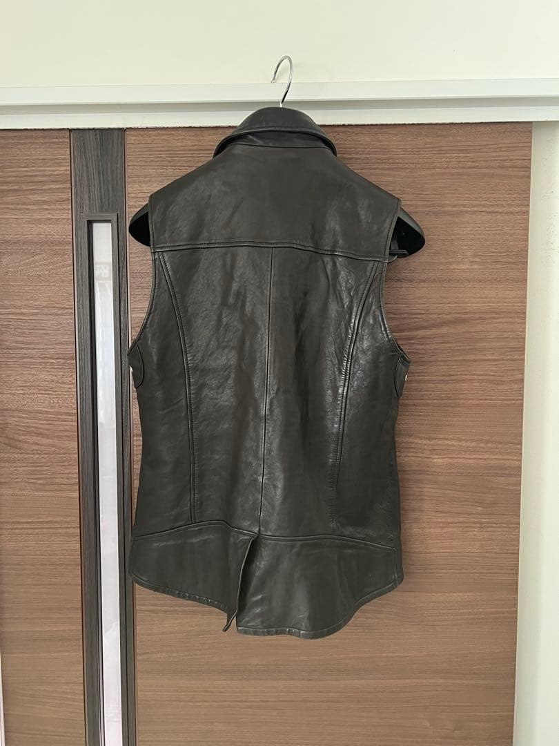 glamb　リアルレザー ライダース ベスト