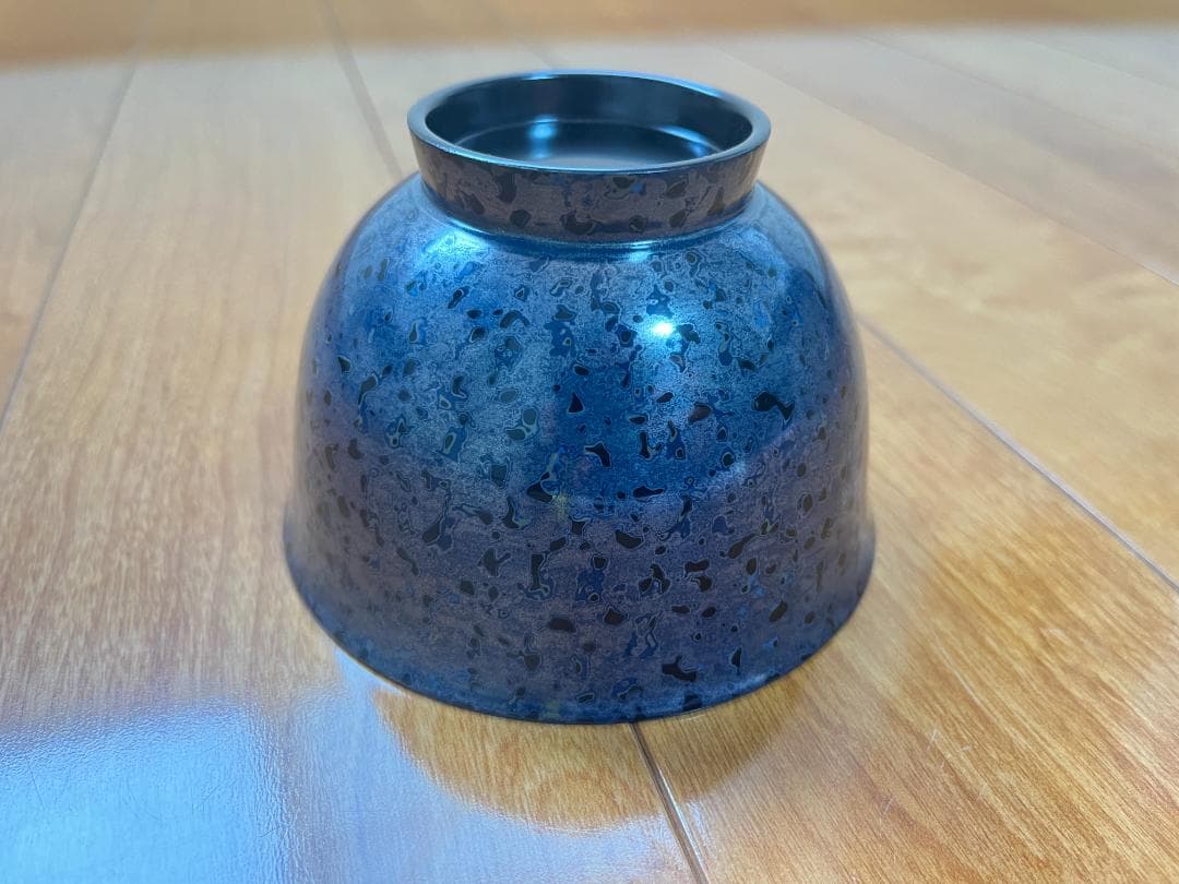 【希少・新品未使用】津軽塗 お椀 箱付き ロイヤルブルー 変わり塗り