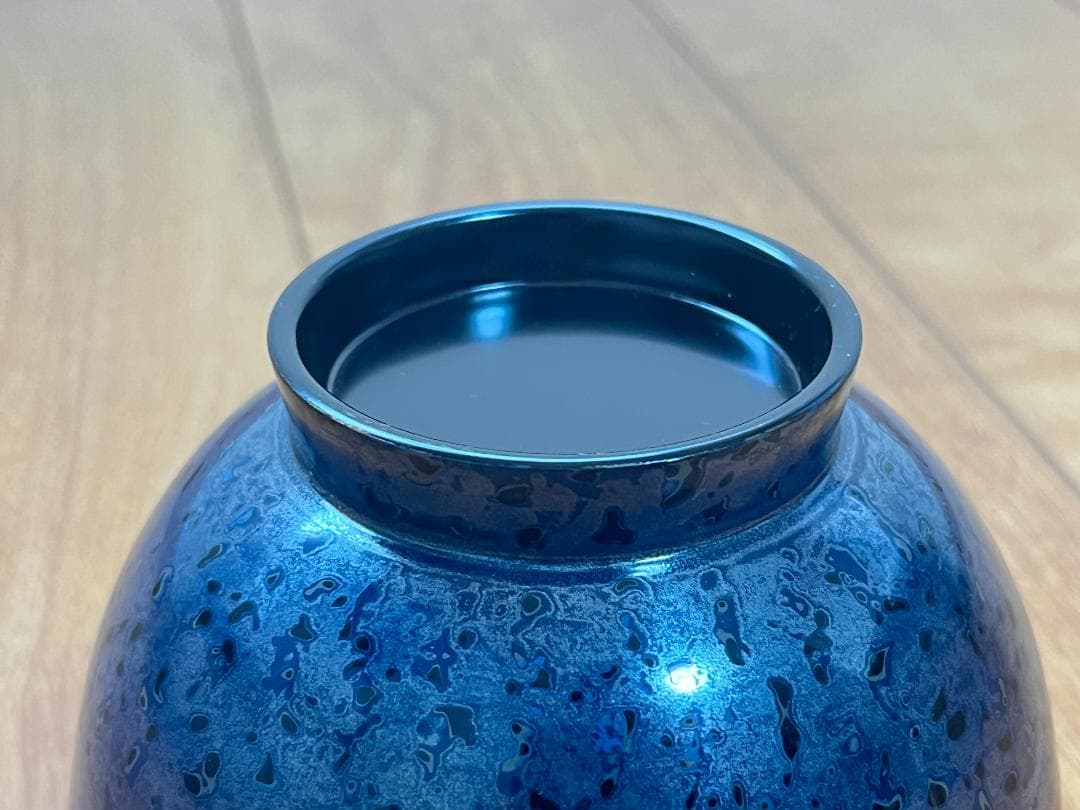 【希少・新品未使用】津軽塗 お椀 箱付き ロイヤルブルー 変わり塗り