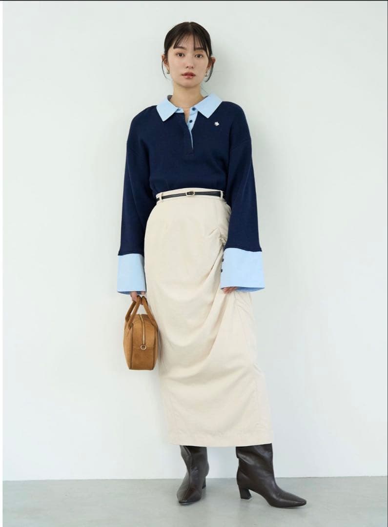 LAGUNAMOON POLO BCS シャツカラーカフスニットプルオーバー