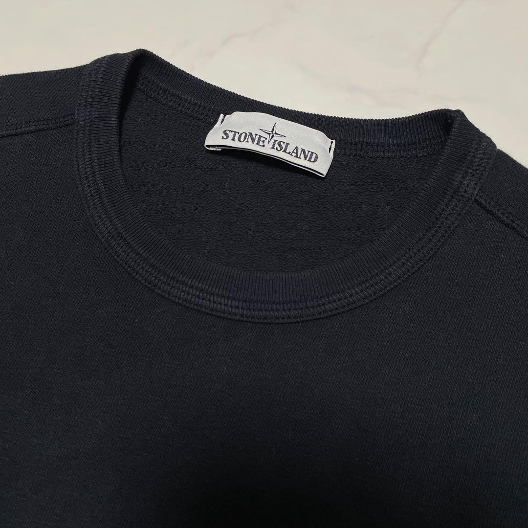 STONE  コットン　クルーネック　トレーナー　ブラック　Sサイズ