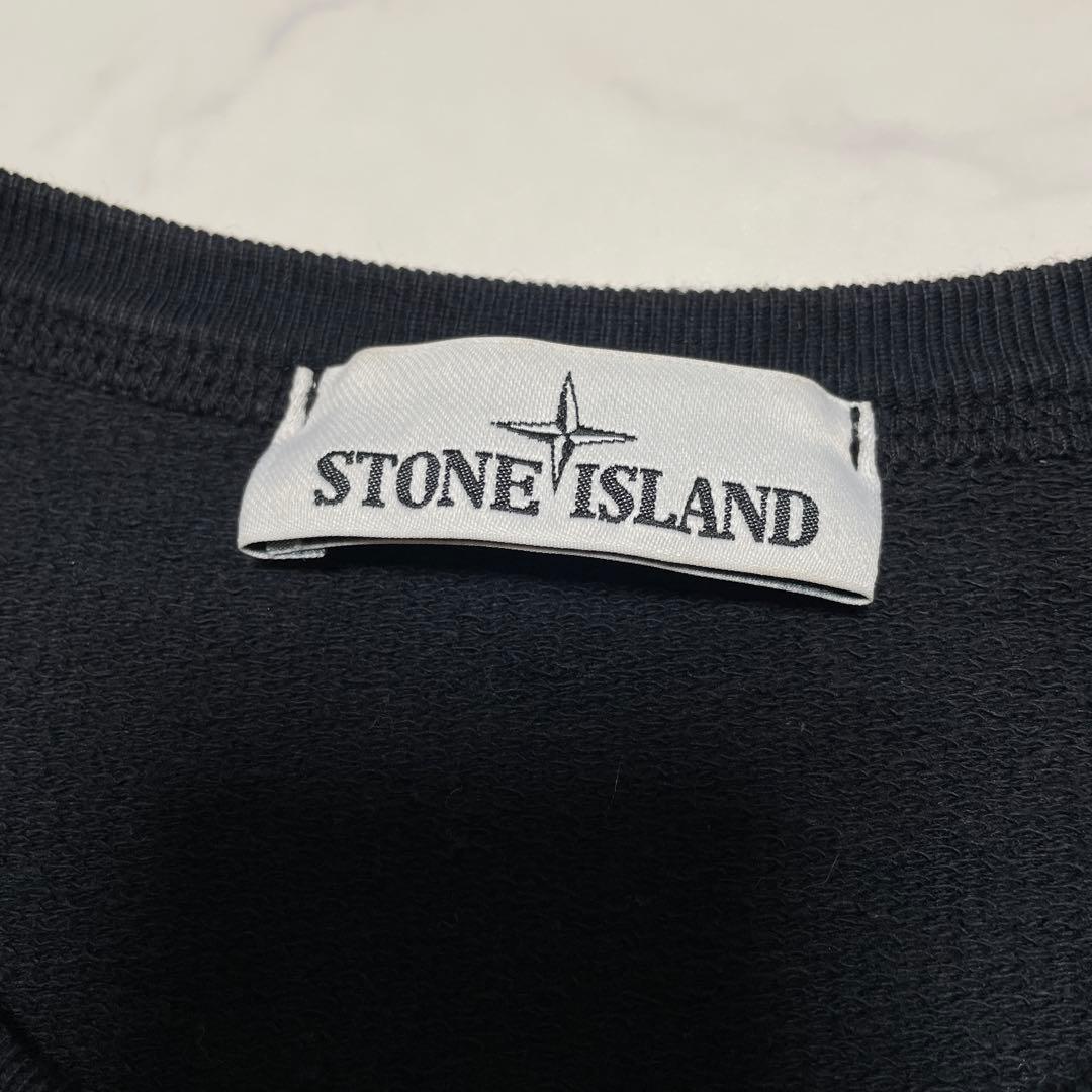 STONE  コットン　クルーネック　トレーナー　ブラック　Sサイズ