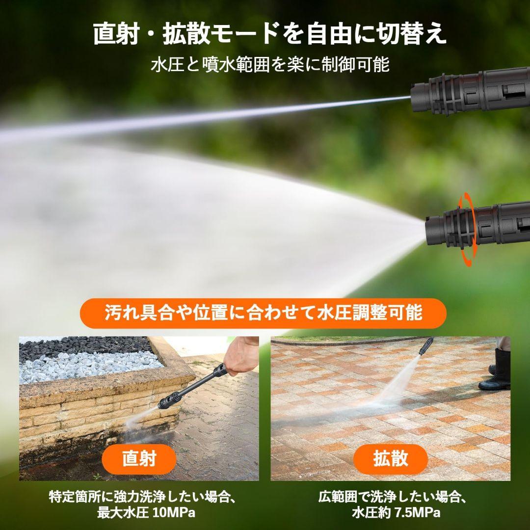 高圧洗浄機本体 イエロー 12mホース付き　最大水圧10MPA