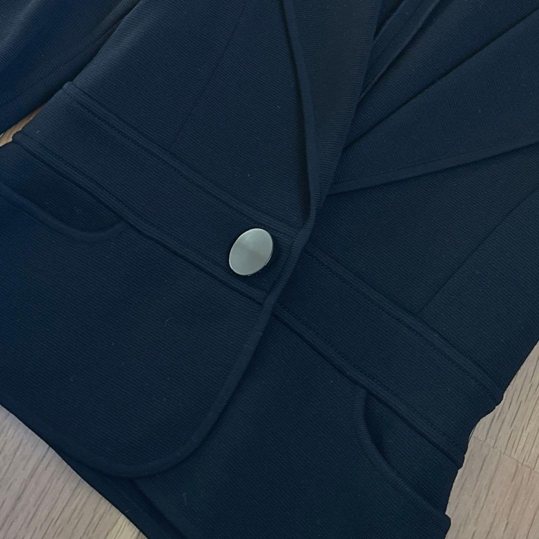 フォクシー　ウールジャージー　テーラードジャケット　黒