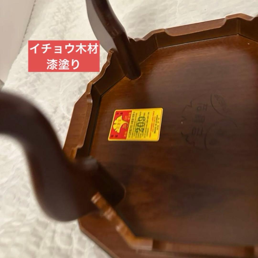 韓国ソバン(小盤) 12角　虎足盤　アンティーク調　新品　李朝　漆塗ミニテーブル