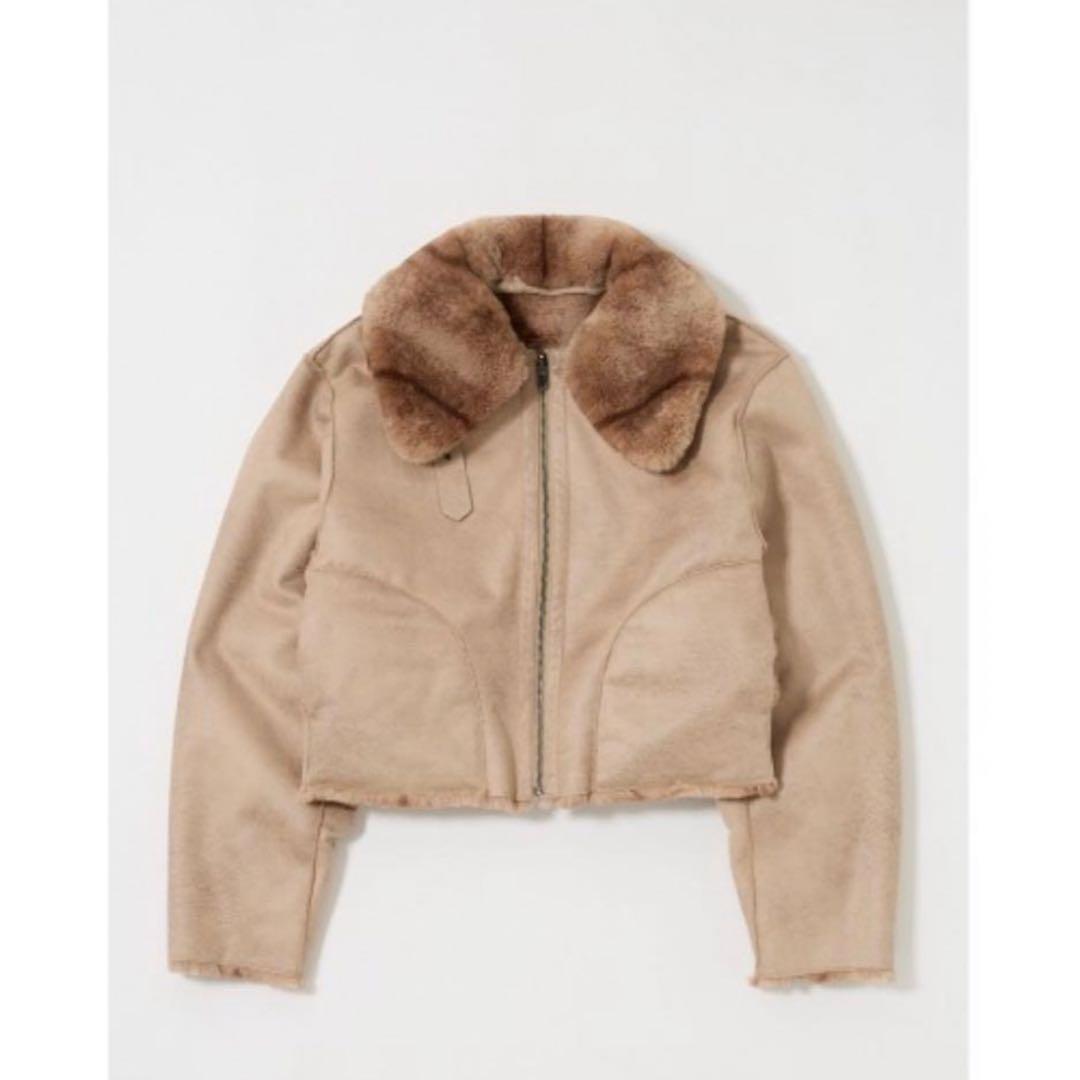 ジャケット・アウター MOUSSY REVER FAUX FUR COAT