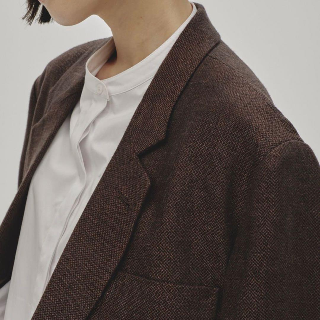 todayfulボーイフレンドリネンジャケット(ブラウン38).美品