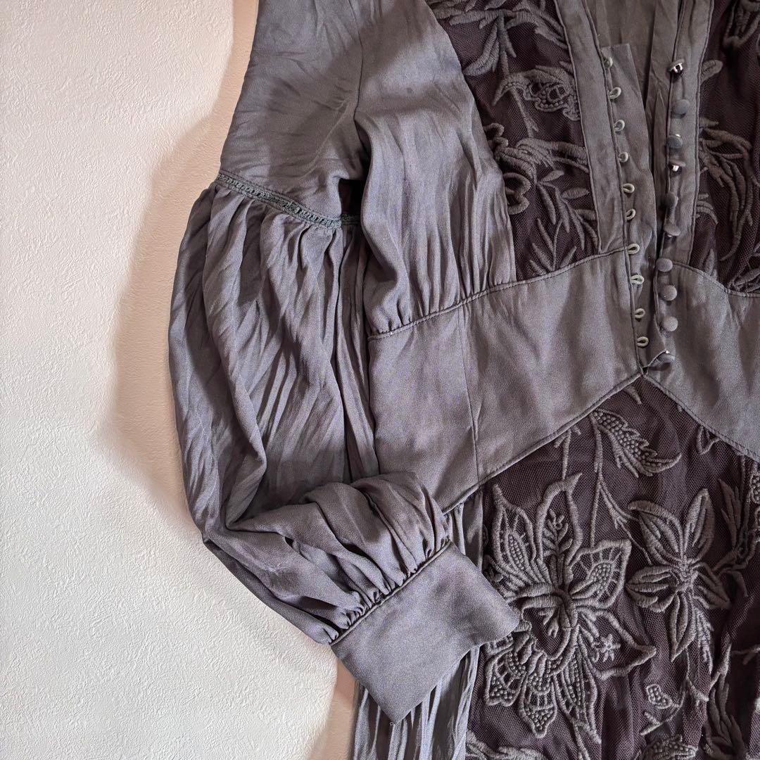 ワンピース AMERI IMEDI EMBROIDERY TULLE LACE DRESS