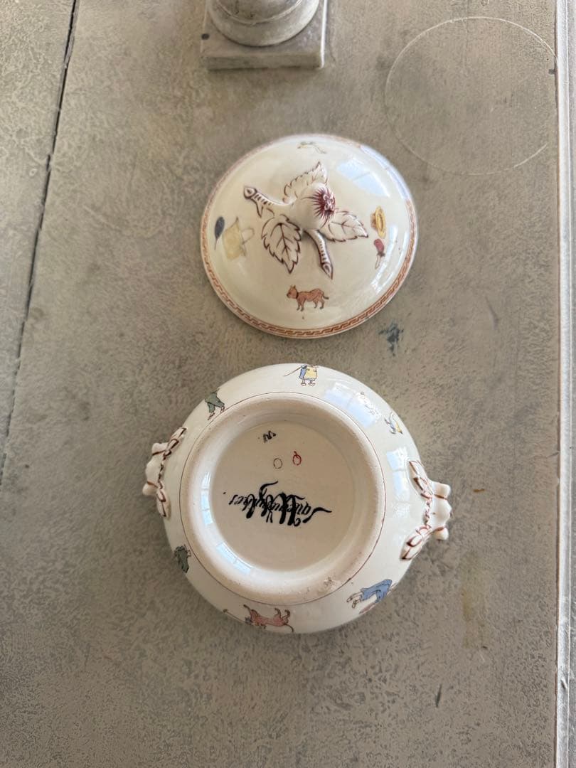 フランスアンティークサラグミンヌケイトグリーナウェイ小さなディネットスーピエール