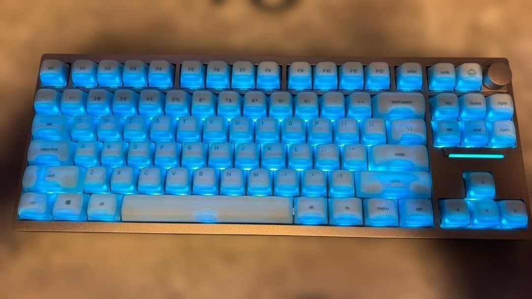 EPOMAKER P87 キーボード＋AegisSil キーキャップ(Blue)