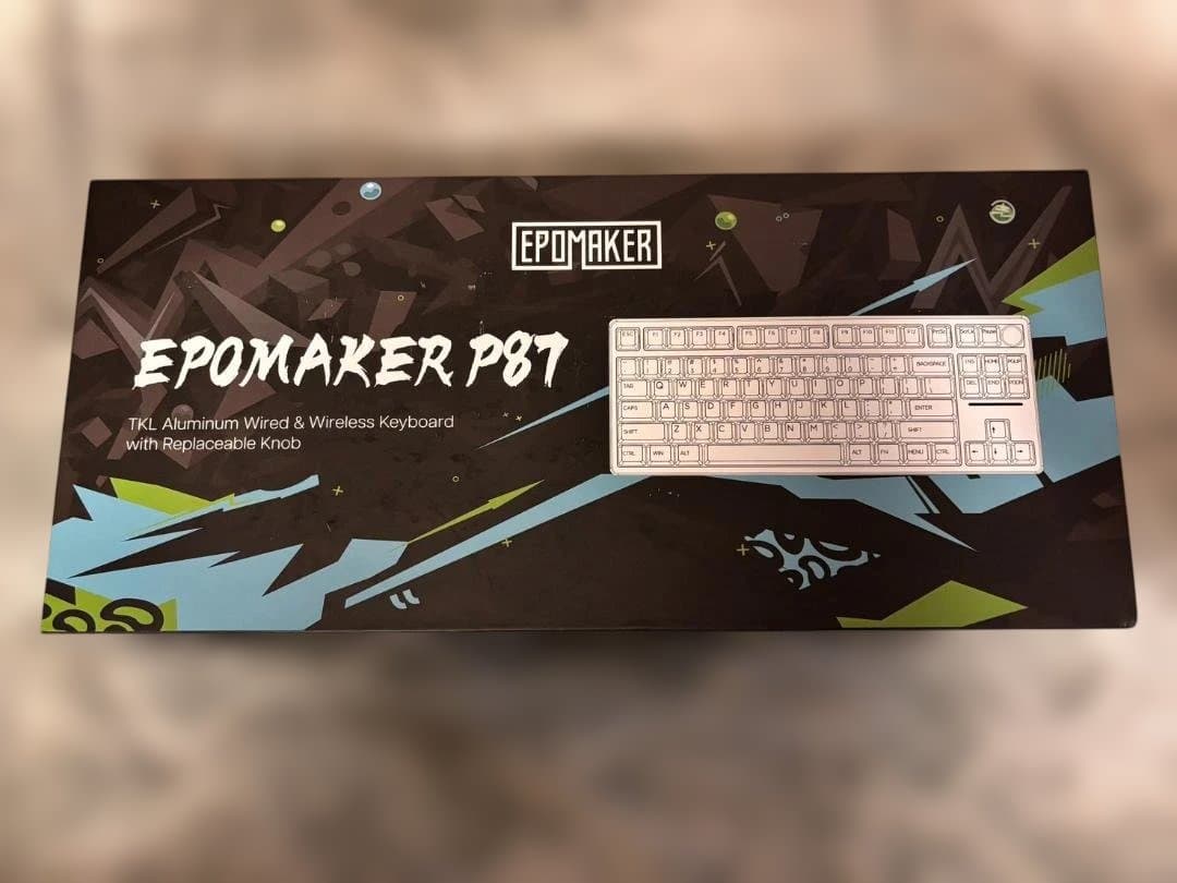 EPOMAKER P87 キーボード＋AegisSil キーキャップ(Blue)