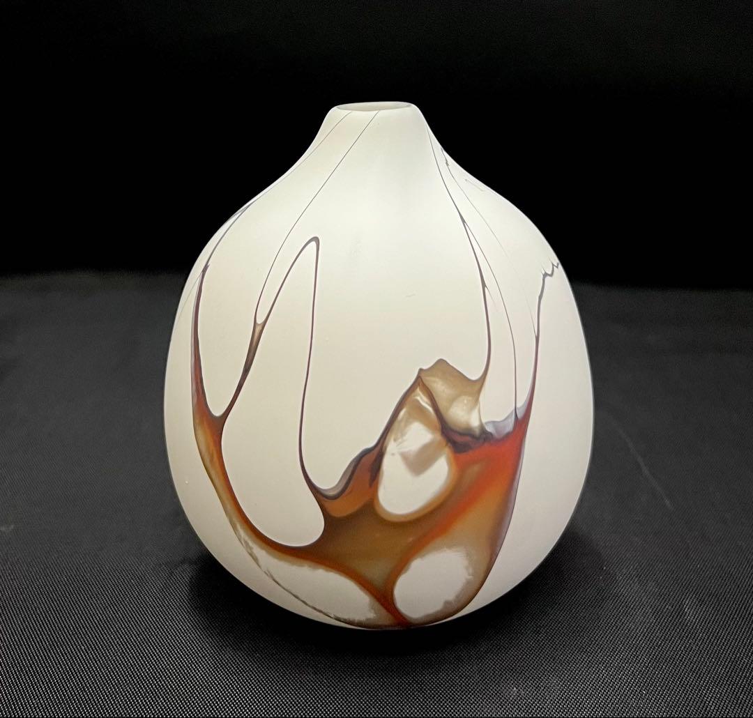 酒井真一 ガラス 1輪挿し 花瓶 花入 ガラス作家 高さ10cm 硝子