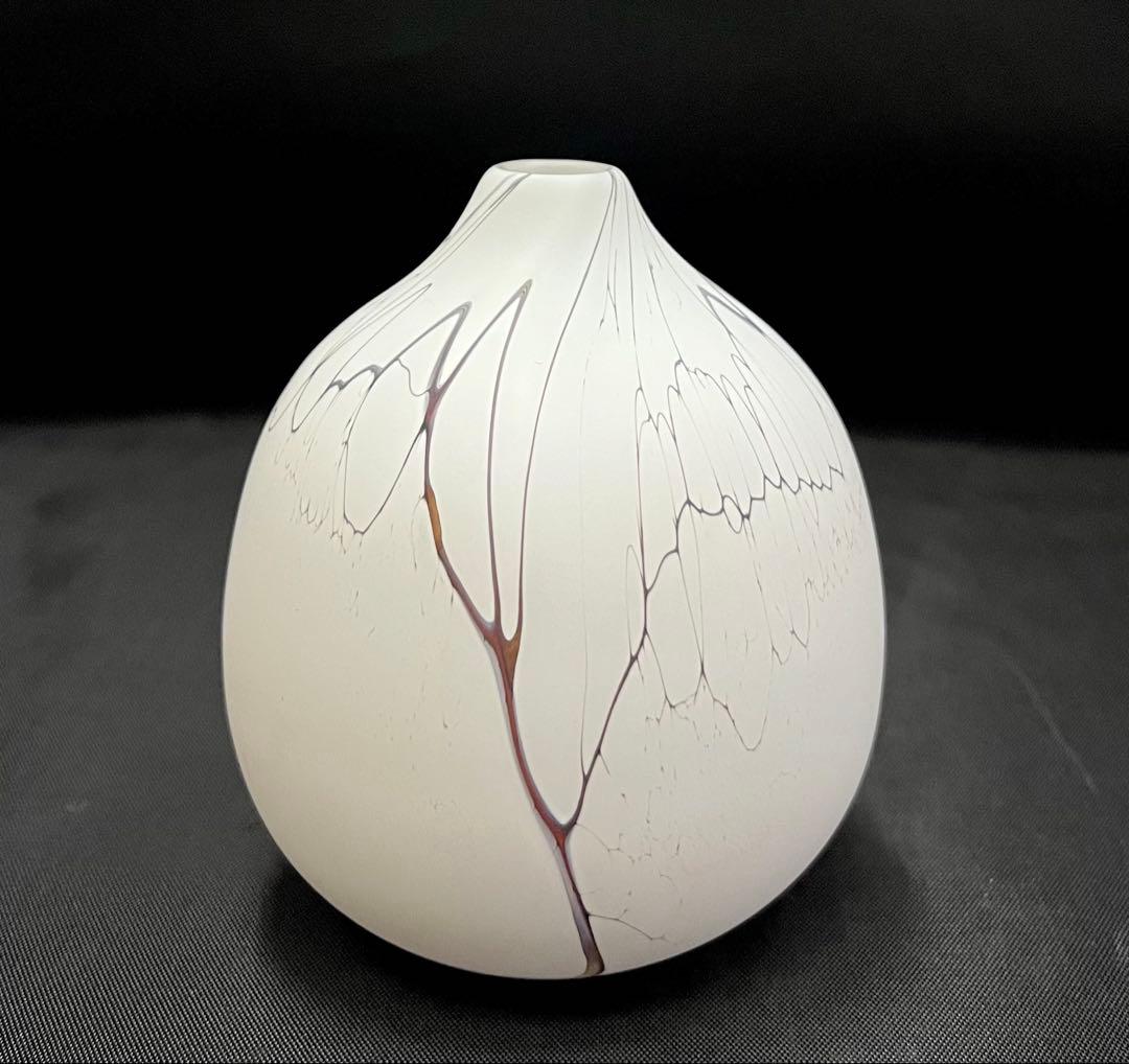 酒井真一 ガラス 1輪挿し 花瓶 花入 ガラス作家 高さ10cm 硝子