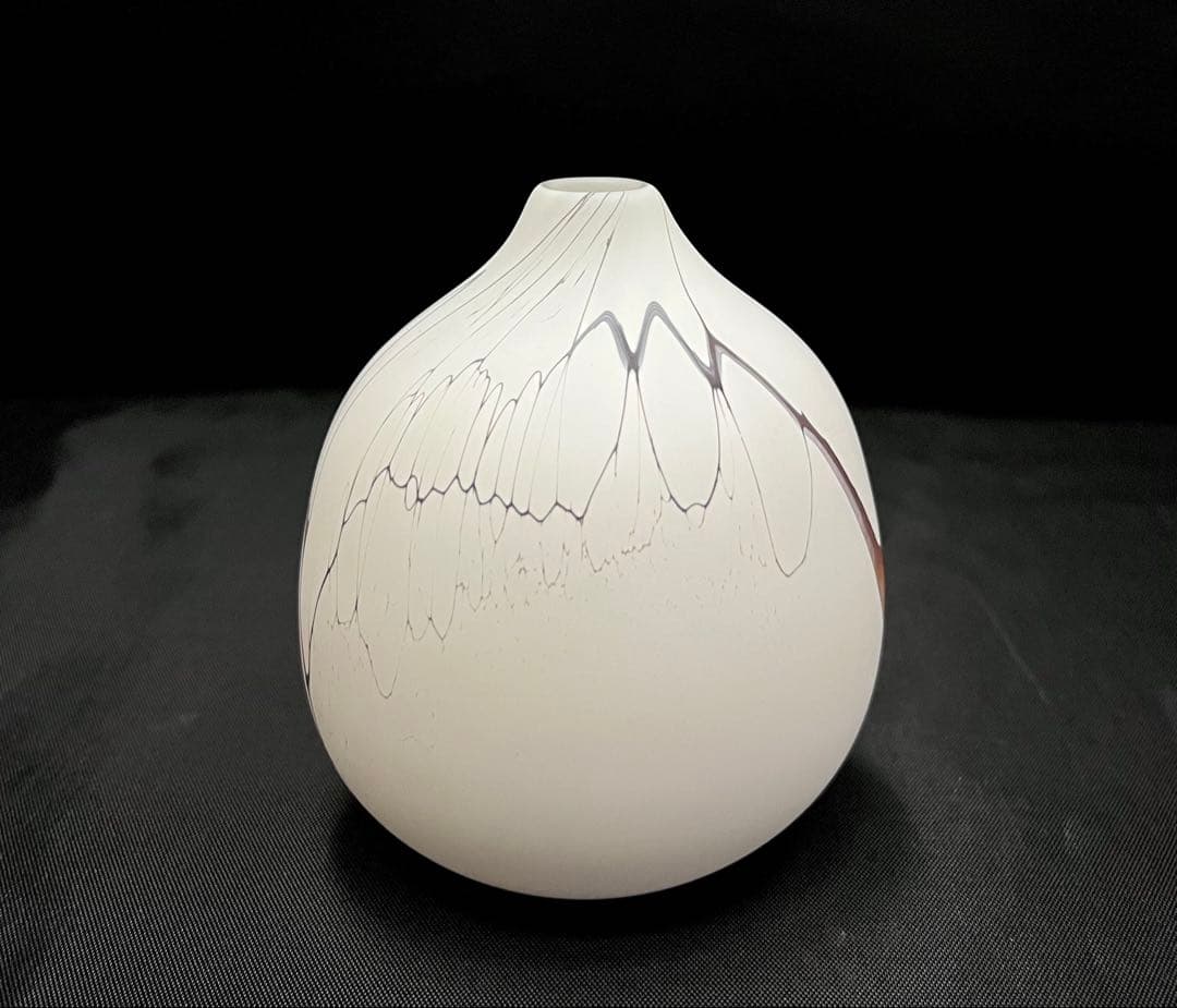 酒井真一 ガラス 1輪挿し 花瓶 花入 ガラス作家 高さ10cm 硝子