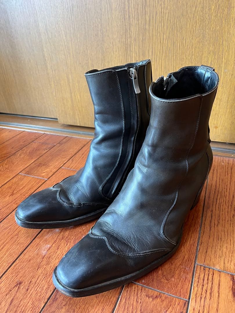 初期around the shoes YSL ジョニー木型同型 ヒールブーツ