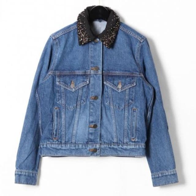 新品✨グレースコンチネンタル✨ビジュー付きデニムジャケット✨38サイズ