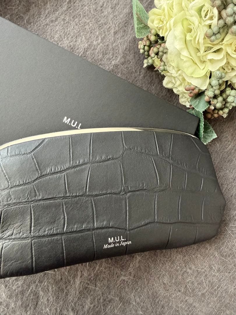 新品 【MUL京都】エムユーエル M.U.L クロコ型押し がま口 限定 セット