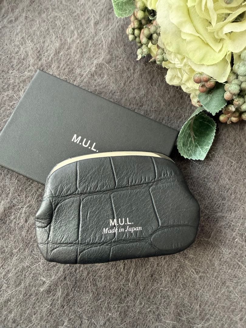 新品 【MUL京都】エムユーエル M.U.L クロコ型押し がま口 限定 セット