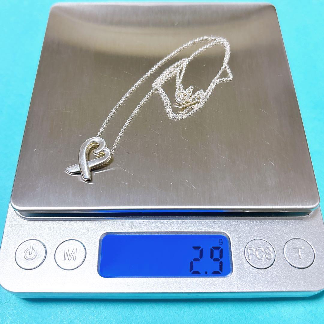 【美品】Tiffany ティファニー ラビングハート ネックレス シルバー925