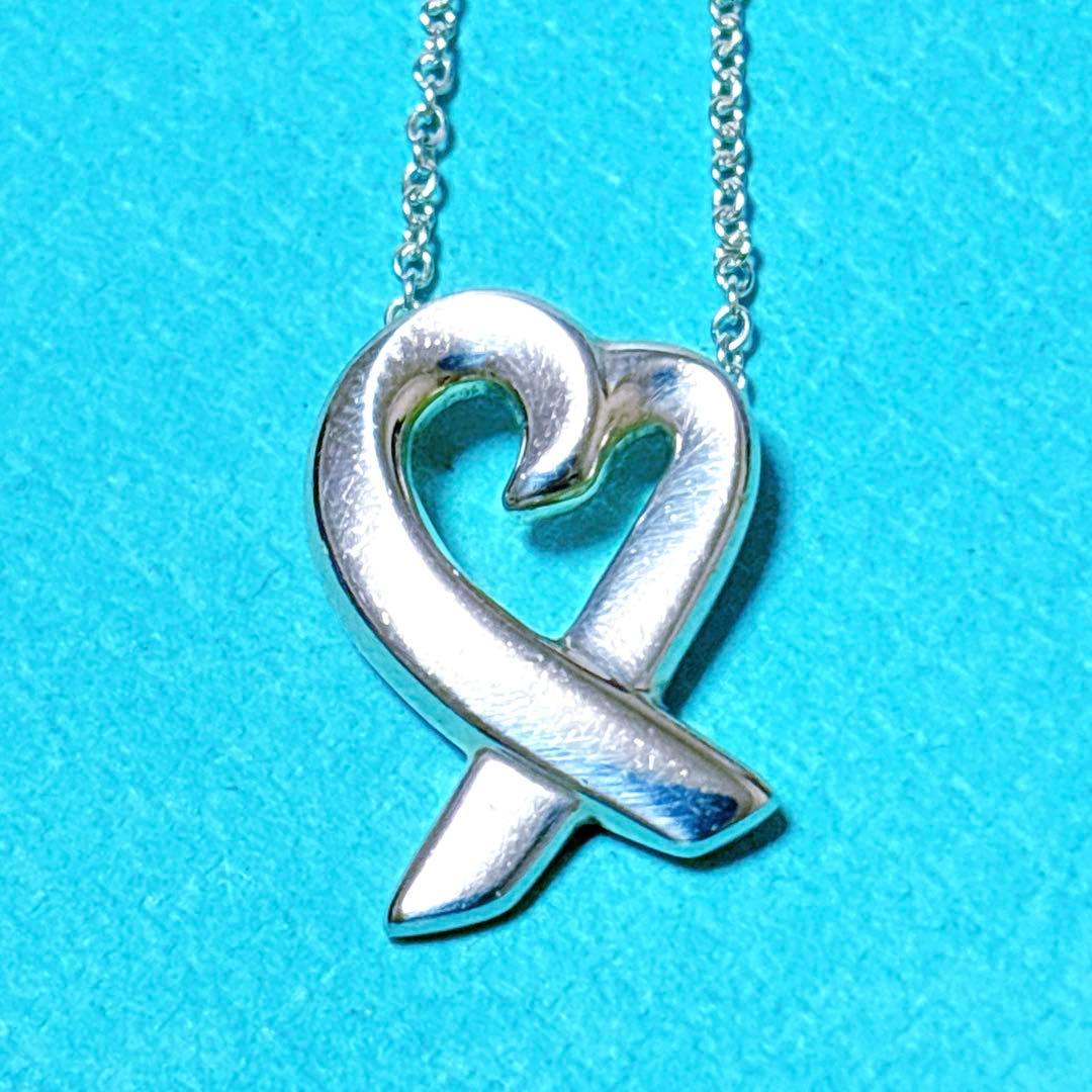 【美品】Tiffany ティファニー ラビングハート ネックレス シルバー925