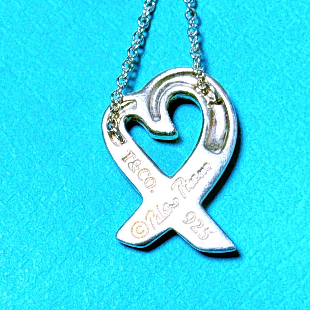 【美品】Tiffany ティファニー ラビングハート ネックレス シルバー925