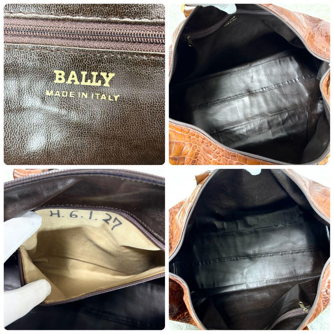 バリー ボストンバッグ 大容量 ゴールド金具 イタリア製 ロゴ金具 旅行カバン